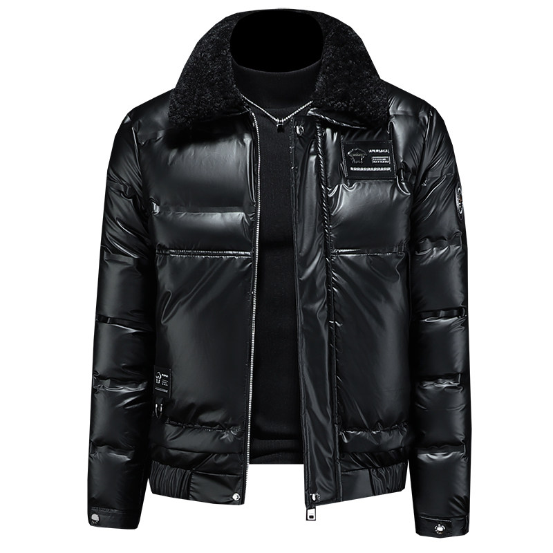 可拆卸Y9822P320高端冬季90%白鸭绒亮面翻领羽绒服假模365，男装羽绒服，钱塘6016-1(原3019)