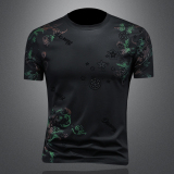 2025年新款短袖T恤钱塘3019TX3056P78镂空，男装T恤，钱塘6016-1(原3019)