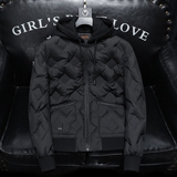 帽子可脱卸Y18160P3652025高端冬季90%白鸭绒连帽暗花羽绒服，男装羽绒服，钱塘6016-1(原3019)