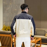 商标已注册2025年新款印花拼接立领休闲夹克JK9262P140真模，男装夹克，钱塘6016-1(原3019)