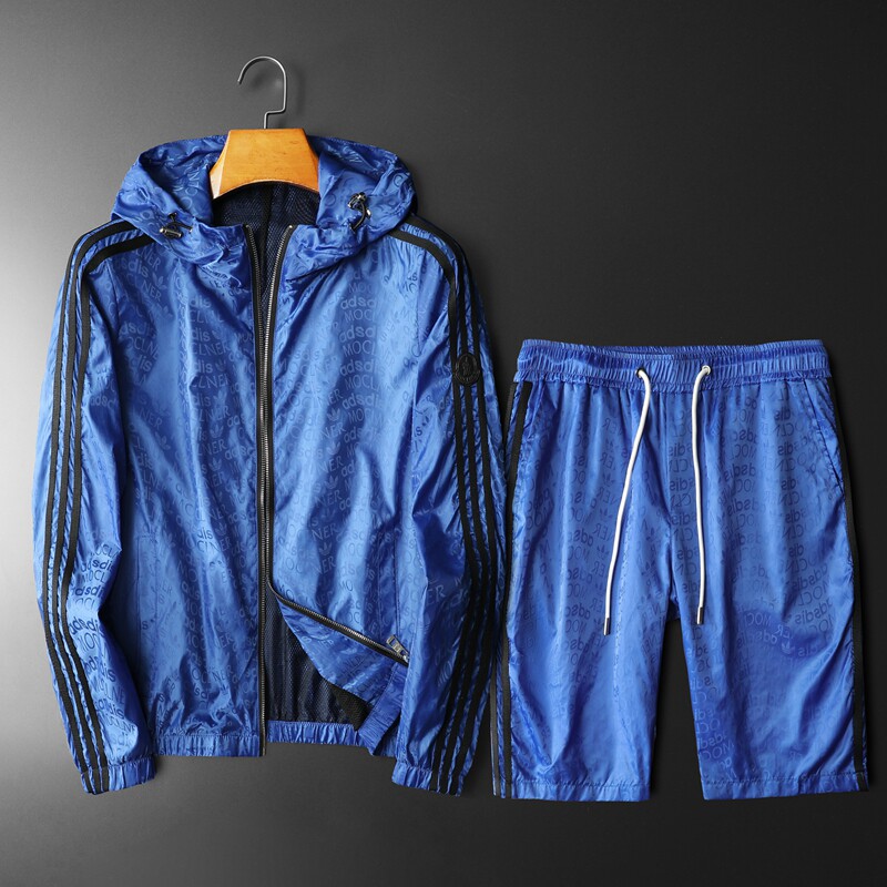 2026年新款防晒短裤套装钱塘30191239+9059套装P238平铺蓝色，男装休闲套装，钱塘6016-1(原3019)