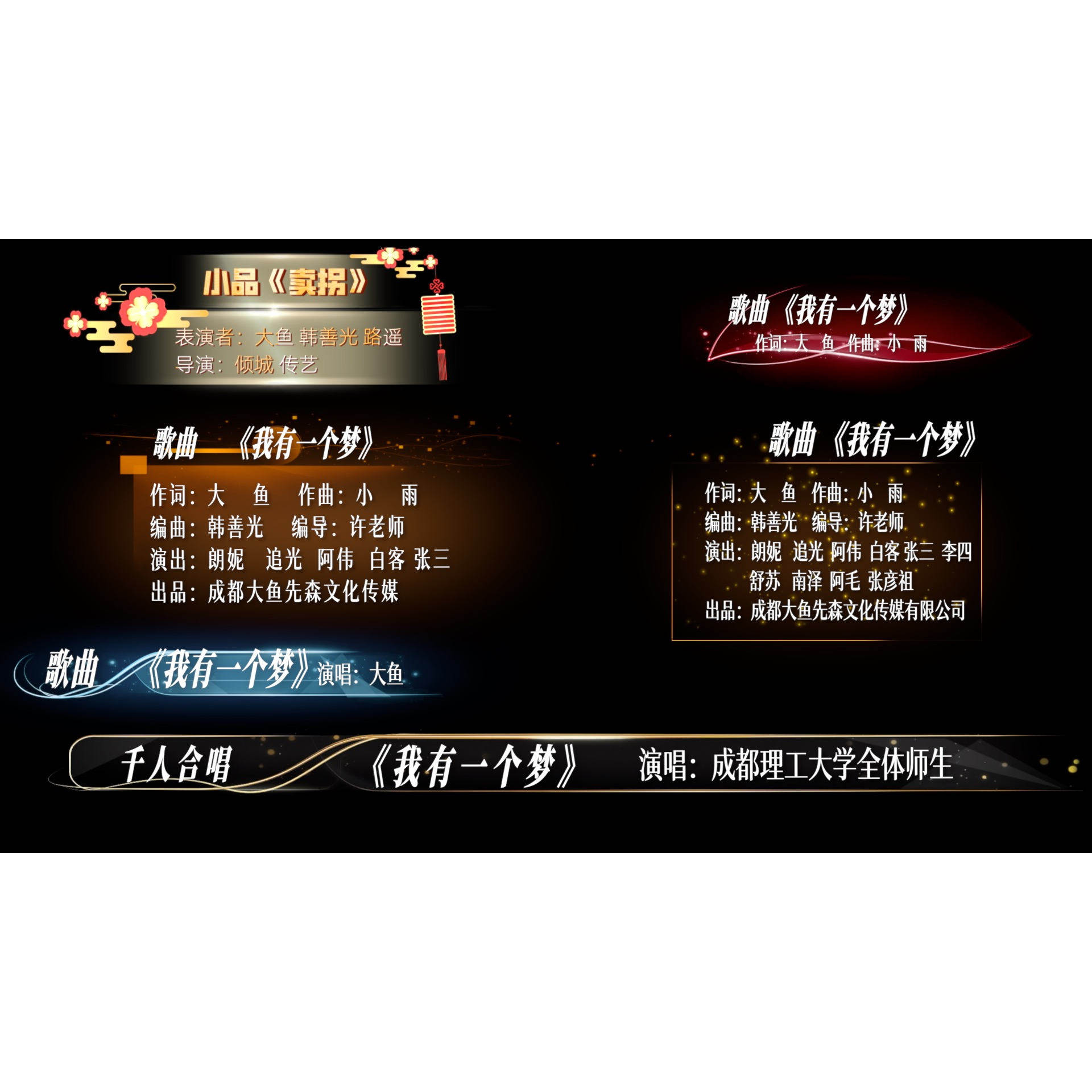 「大鱼独家」FCPX节目单字幕条