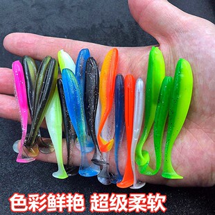 路亚软饵按斤t尾鱼工厂批发淡水T尾软虫铅头钩鲈鱼鳜鱼倒钓假饵