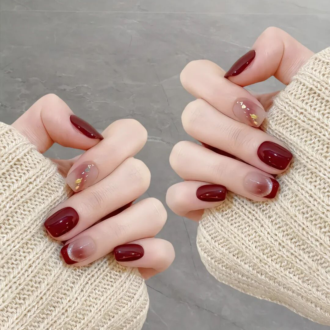 淳贵人指甲贴片秋冬爆款气质显白手绘猫眼小香风跳色纯手工穿戴甲