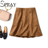 25秋冬走路间 浪漫鱼尾裙 麂皮绒质感面料 灵动美感 包臀小性感