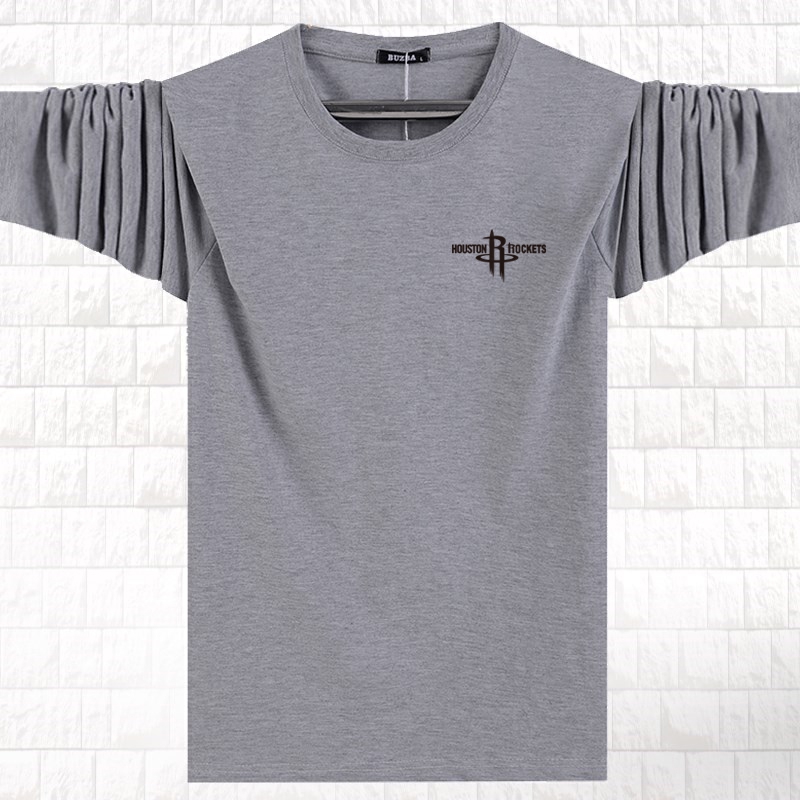 秋季男士长袖T恤秋衣大码男士卫衣纯棉圆领打底衫中年宽松t恤