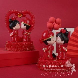 创意婚礼蛋糕装饰人偶新郎新娘婚纱娃娃摆件结婚新房婚庆婚礼布置