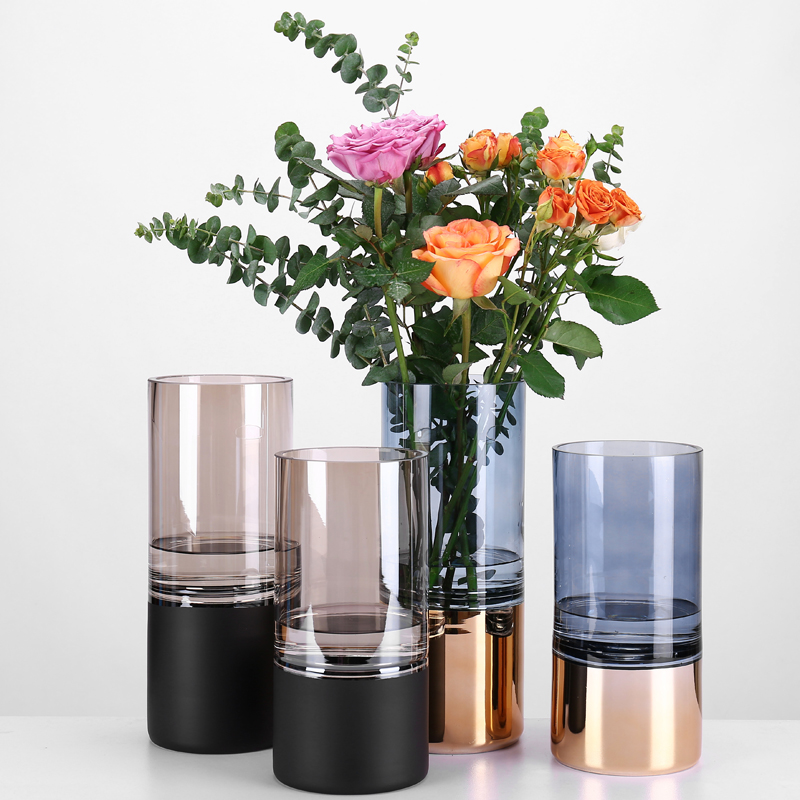 轻奢风透明富贵竹创意装饰大花瓶