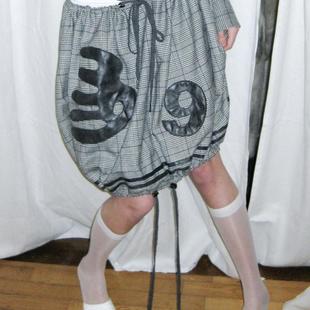 TROPICEYE 原创小众高级感伞裙多穿法自然腰花苞复古格纹迷你裙