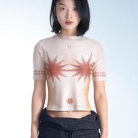 3D視錯覺小高領(lǐng)紋身衣超顯瘦T恤