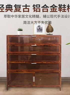 阳台户外防水铝合金鞋柜防晒室外大容量高层鞋柜家用门口不锈钢柜