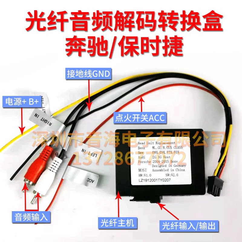 奔驰光纤盒路虎奔驰ML导航GL其它汽车电子用品