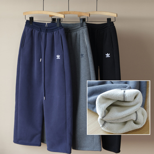 男女童 休闲长裤 25年冬装 新一条过冬加绒加厚羊驼绒内里直筒宽松版