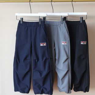 冬装新~男女中大童降落伞兵加绒户外防风防水面料宽松阔腿休闲裤