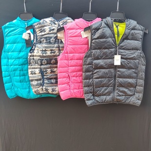 连帽羽绒马甲90鸭绒吊牌249元 国内超市专供款 包邮 番米粒2件