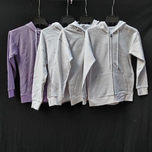 番米粒2件包邮出口样衣男女同款连帽卫衣无标浮灰