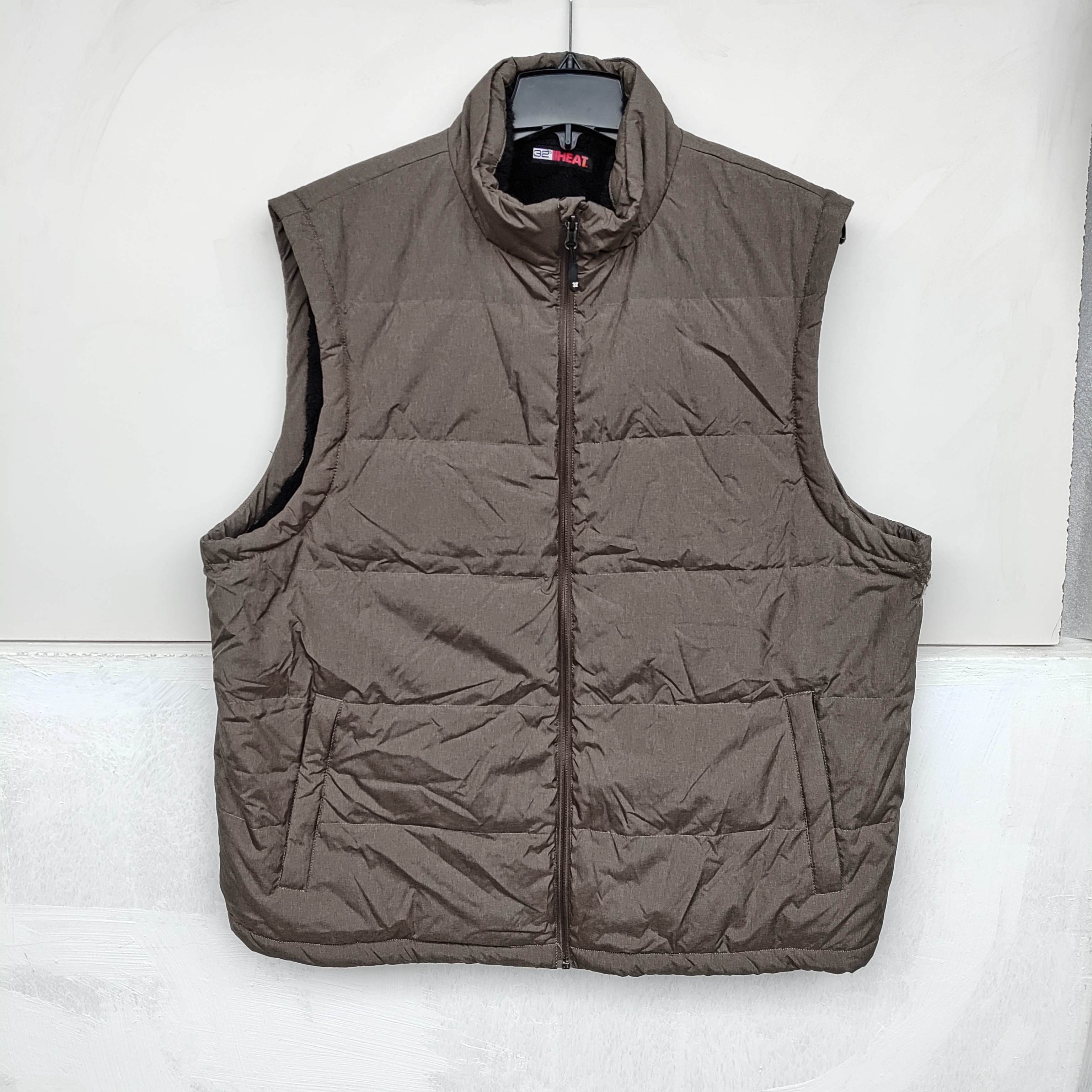 番米粒2件包邮2XL码出欧美尾单男士羽绒马甲瑕疵清仓不退换橄榄绿