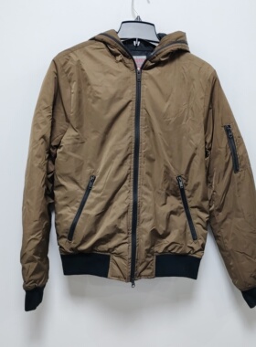 番米粒2件包邮S小码男士夹棉连帽夹克外套军黄色出口余单