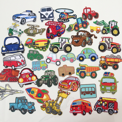 taobao agent Random 10 clothes pants cloth stickers cartoon car patch stickers boys ironing stick flower embroidery badge label