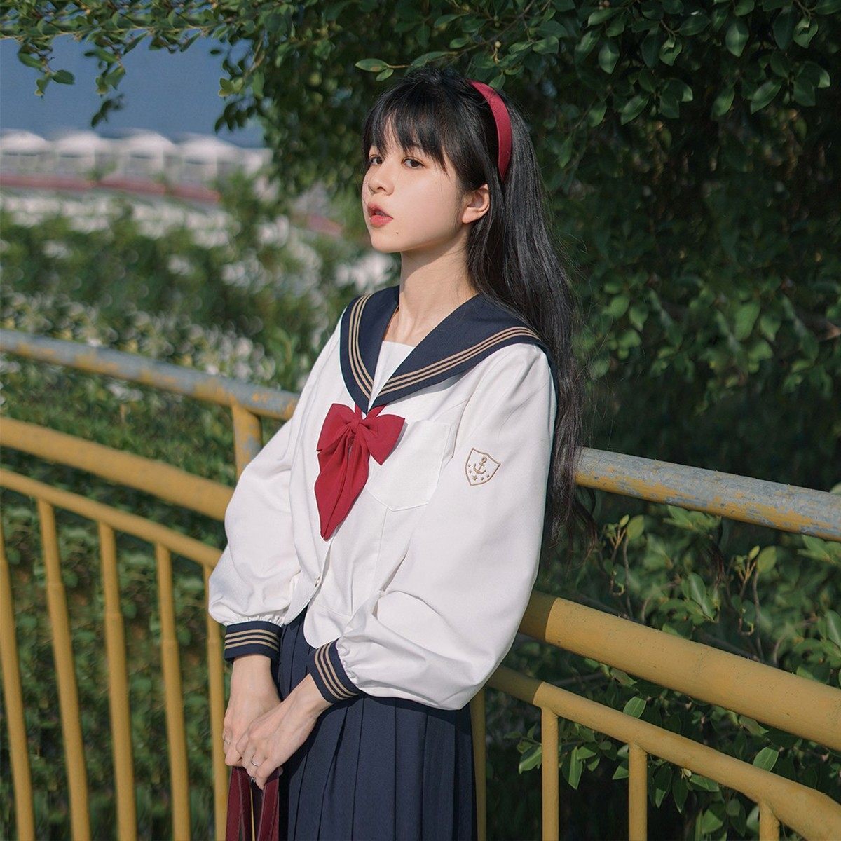 樱花家族jk水手服【海之歌】显瘦优雅大小姐制服长袖冬服中间服女