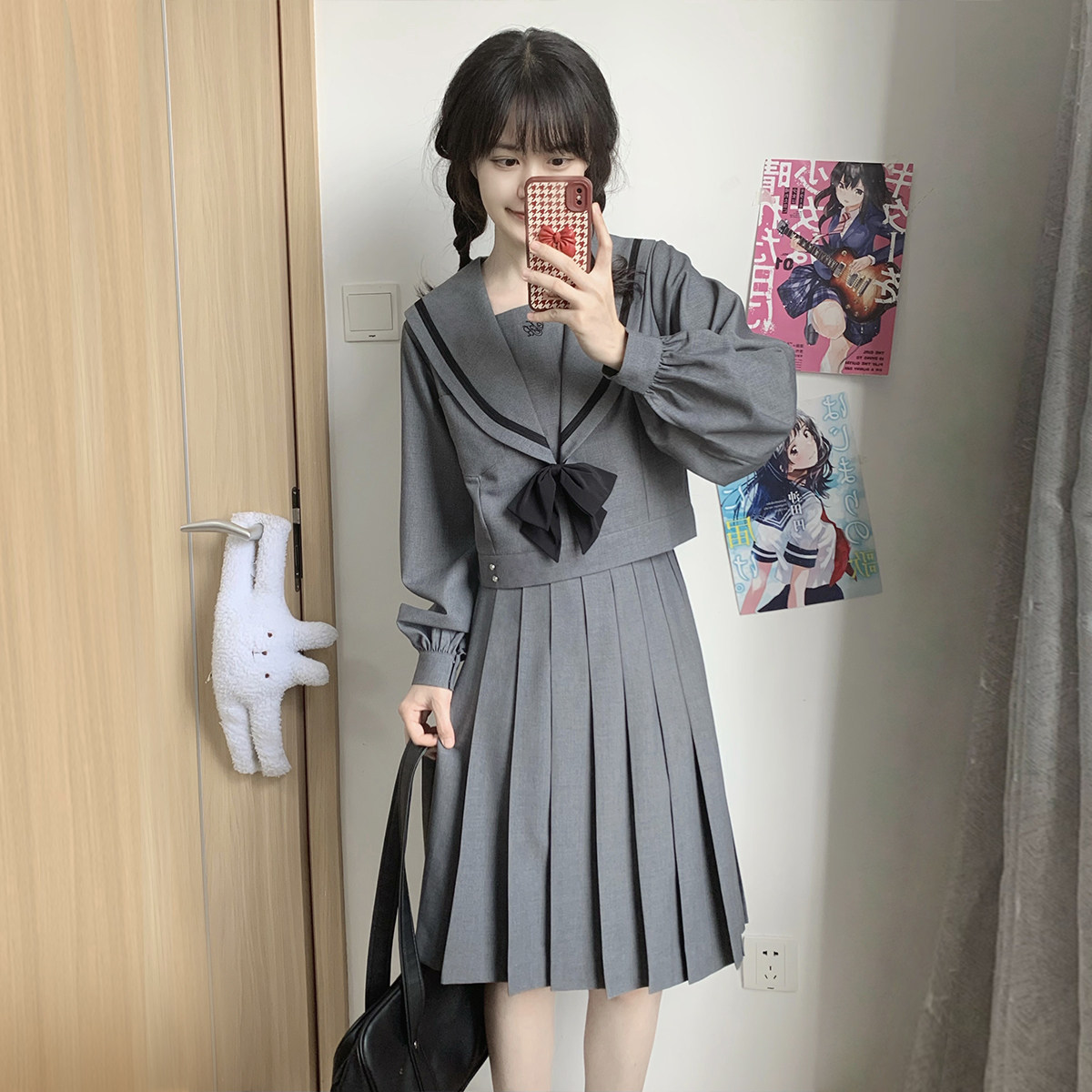 樱花家族jk制服【颂鸢女子】粗一本日系水手服中间服长袖学院套装