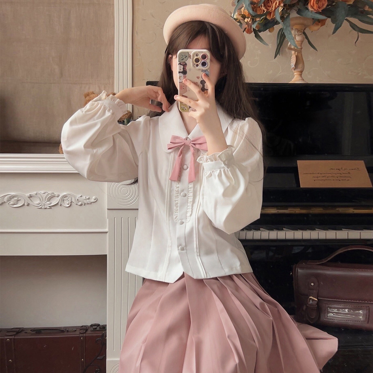 樱花家族jk制服衬衫【圣翼女高】优雅大小姐学院风原创长袖上衣女