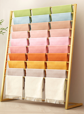 丝巾架子围巾展示架披肩布料样品货架多层包装纸收纳架裤子陈列架