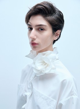 {李沁同款}{慢调巴黎}四季气质明星同款时尚鱼骨百搭薄款衬衫