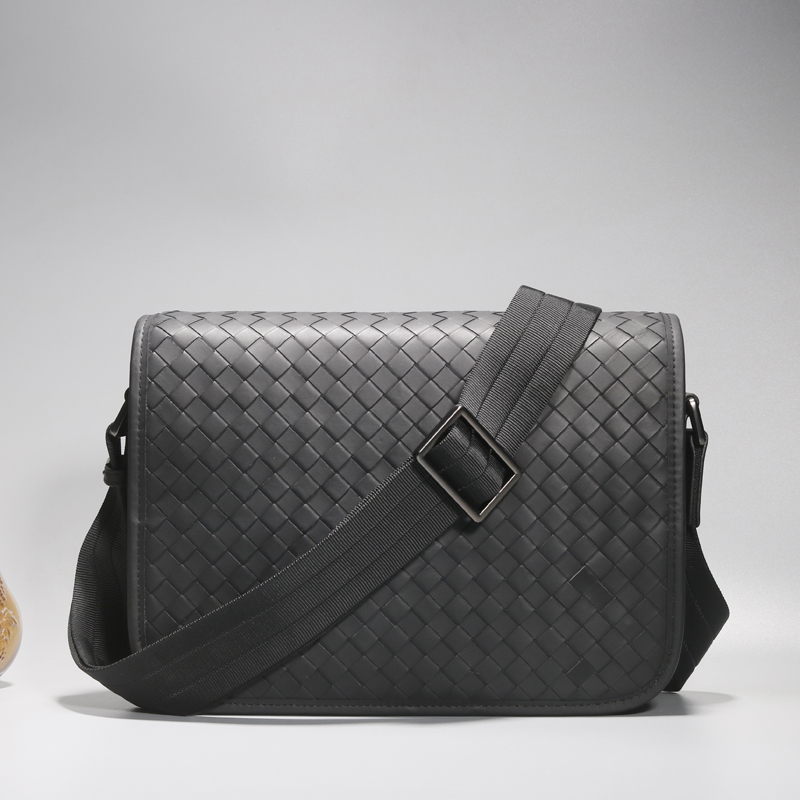 单肩包欧美休闲真皮编织斜挎包