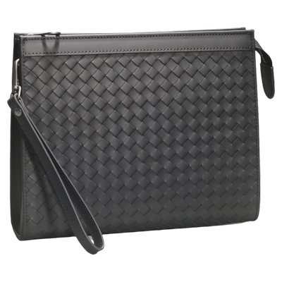 手拿包商务休闲真皮编织夹包