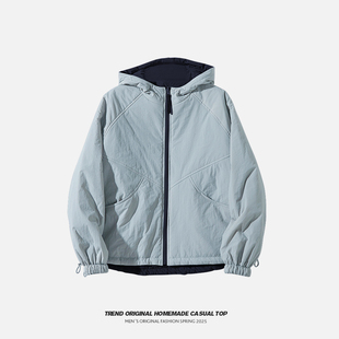 SOINKU简单入冬双面穿加绒保暖棉服棉衣巨好看的早秋冬外套中性风