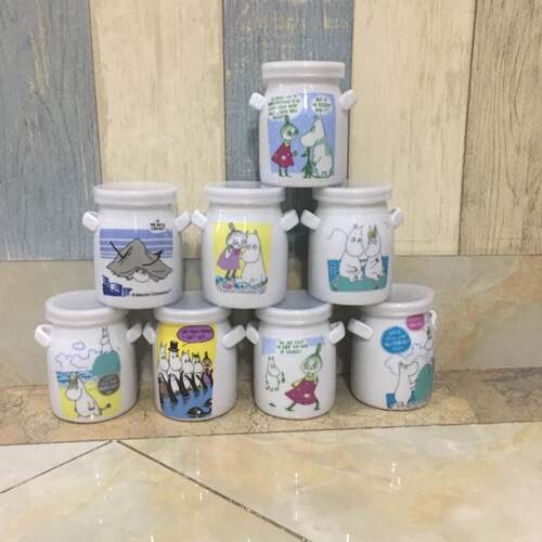 姆明moomin卡通陶瓷调料罐厨房储物罐可爱白色带盖调味瓶日式家用