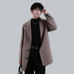 Yiliton 羊毛混纺大衣呢子外套YTMDGA106 依立腾依立腾双面呢男士