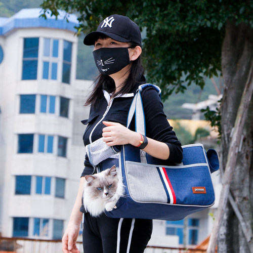 DODOPET 彩色宠物包 小型宠物外出用品 可斜跨 可全封闭背包
