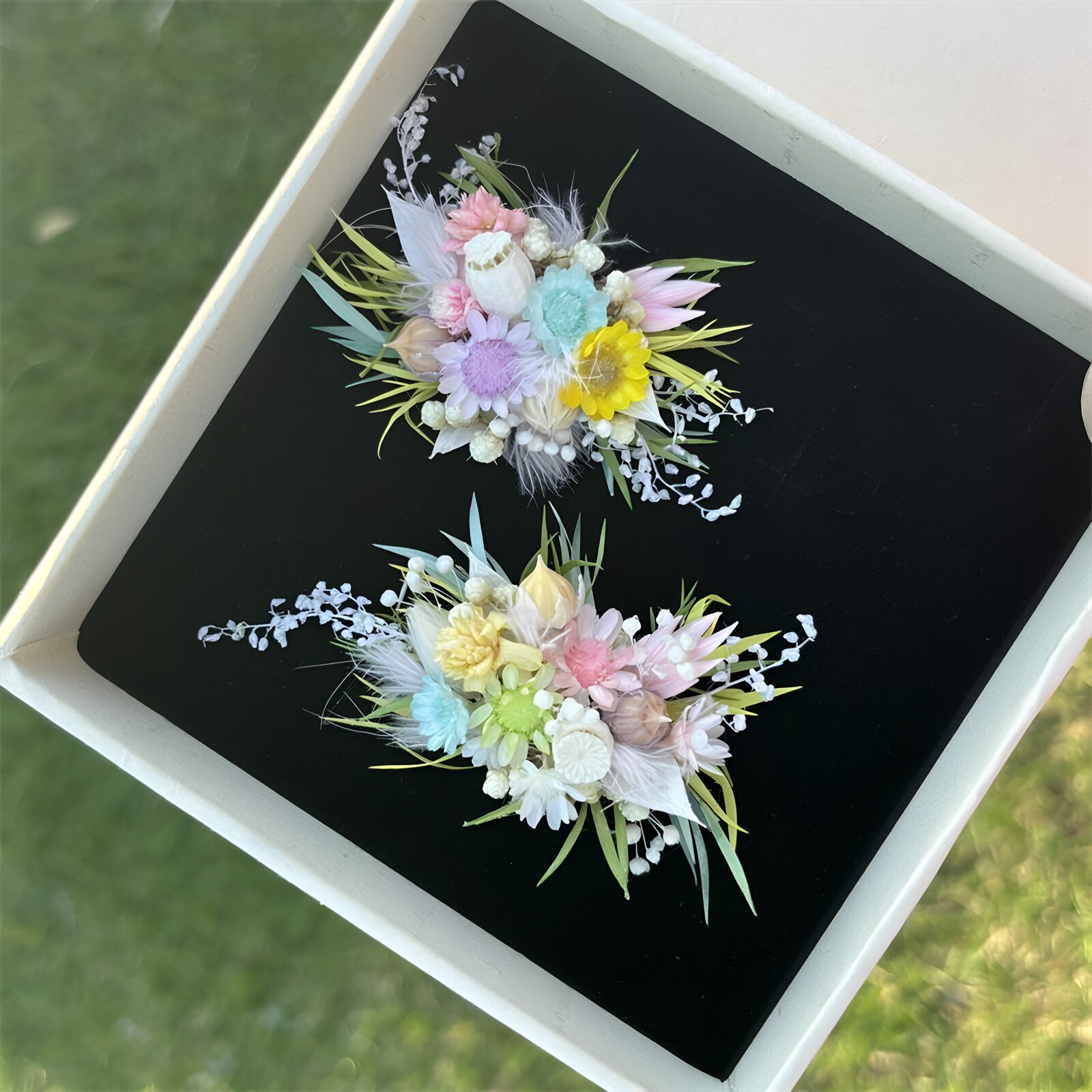 永生花戒指手工成品结婚对戒定制图片