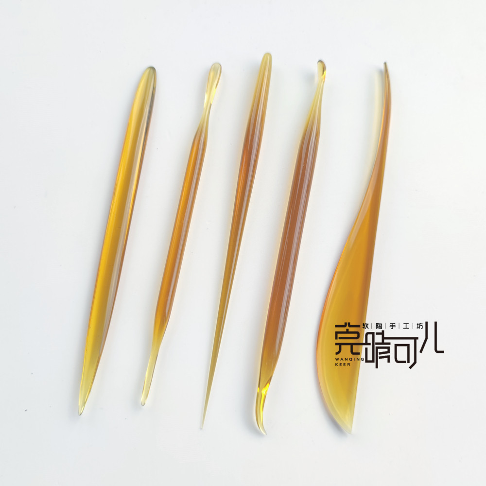 diy进口琥珀色板牙软陶粘土工具