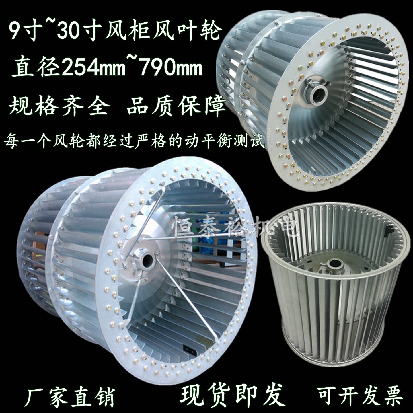 9寸~30寸双头风轮DT风柜叶轮风叶图片