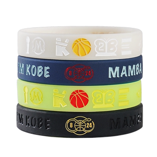 科比温感渐变篮球手环湖人队周边礼物kobe24黑曼巴运动手腕带夜光