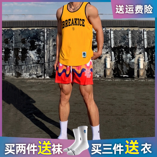 breakice健身背心男美式运动无袖