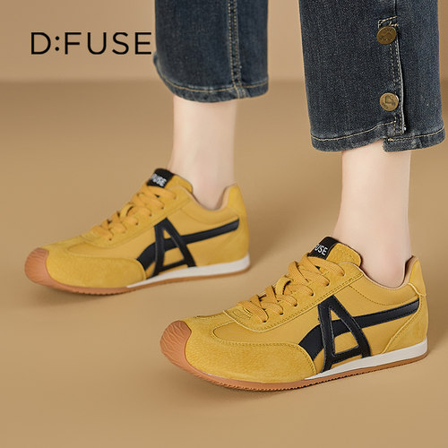 迪芙斯春季新款复古德训鞋女