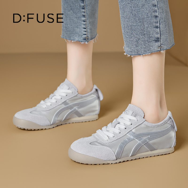 迪芙斯春季新款百搭复古德训鞋女