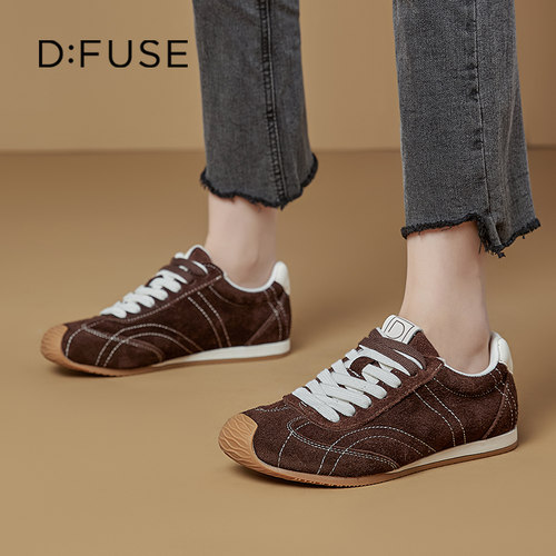 迪芙斯春季新款牛皮鞋面德训鞋女