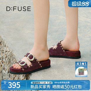 凉拖铆钉勃肯凉拖增高厚底外穿女鞋 昕怡粉丝专享 Dfuse时尚