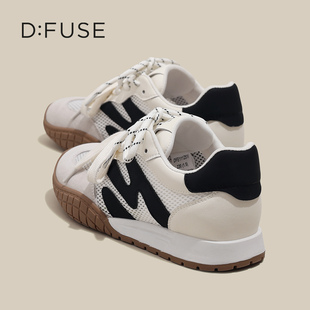 迪芙斯百搭德训鞋女款2026新款夏季网面透气复古休闲运动鞋阿甘鞋
