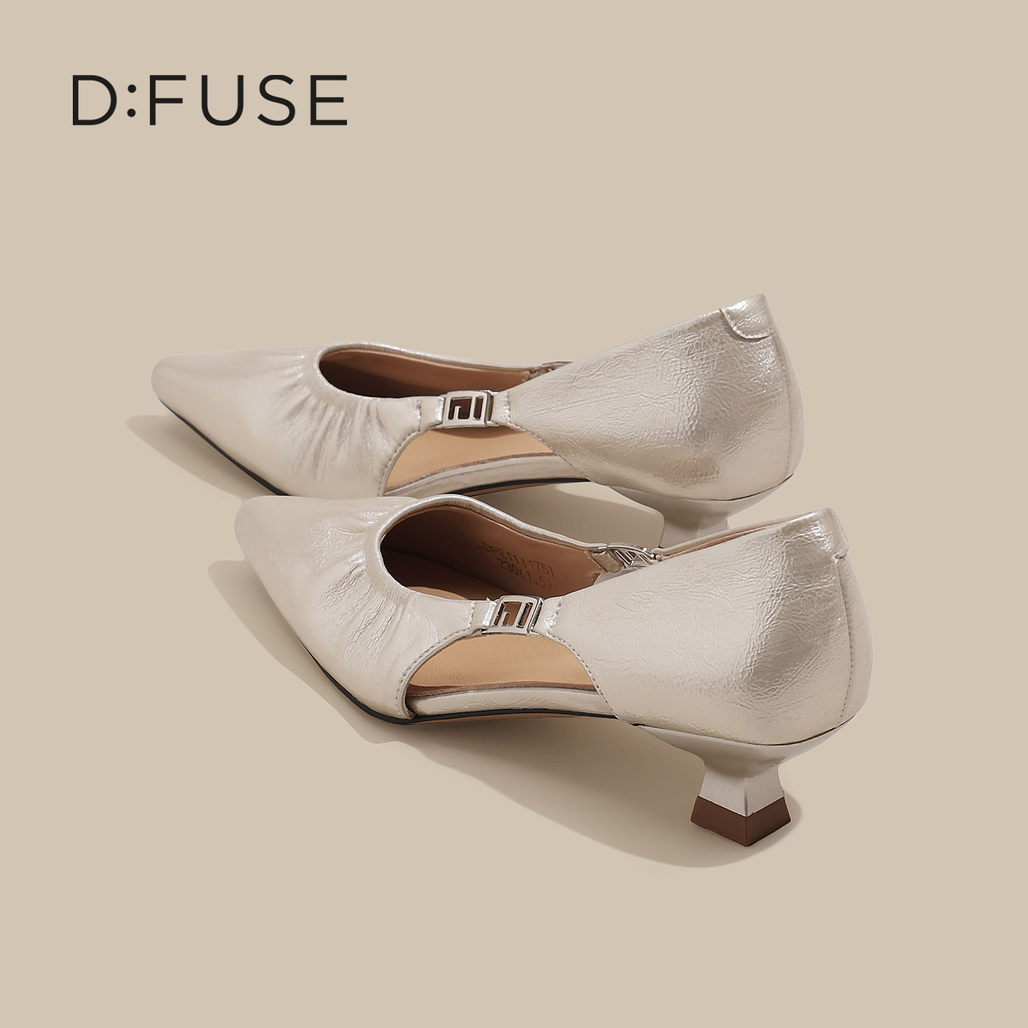 迪芙斯尖头镂空凉鞋女2026新款夏季气质高级不累脚高跟鞋绝美单鞋