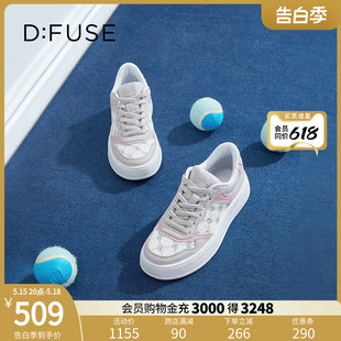 Dfuse2024夏季 DF41112012 圆头休闲舒适百搭刺绣厚底运动鞋 新款