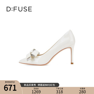 Dfuse2024春夏新款 气质蝴蝶结细高跟鞋 女时尚 宴会单鞋 DF41111061