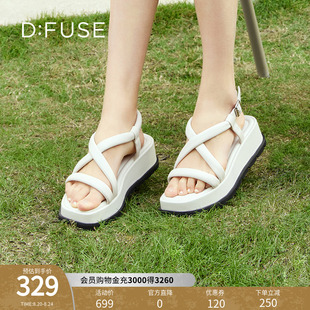 休闲DF42115204 Dfuse简约轻盈条带厚底松糕凉鞋