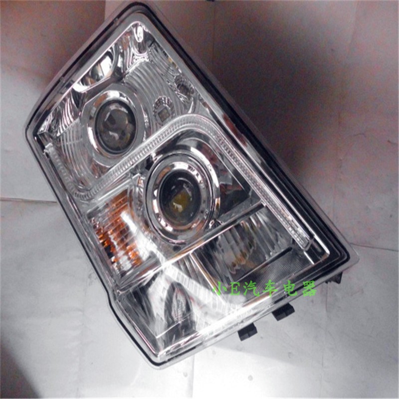 重卡车灯陕汽德龙X3000全LED大灯双透镜设计高亮度光型好无损安装