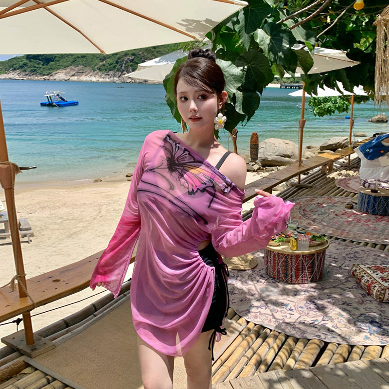 绝美大码泳衣女比基尼海边度假风泰式高级感微胖mm性感泡温泉新款